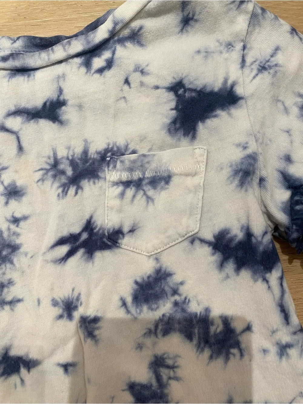 GAP Girls Tie-Dye Short Sleeve Tee in Blue & White